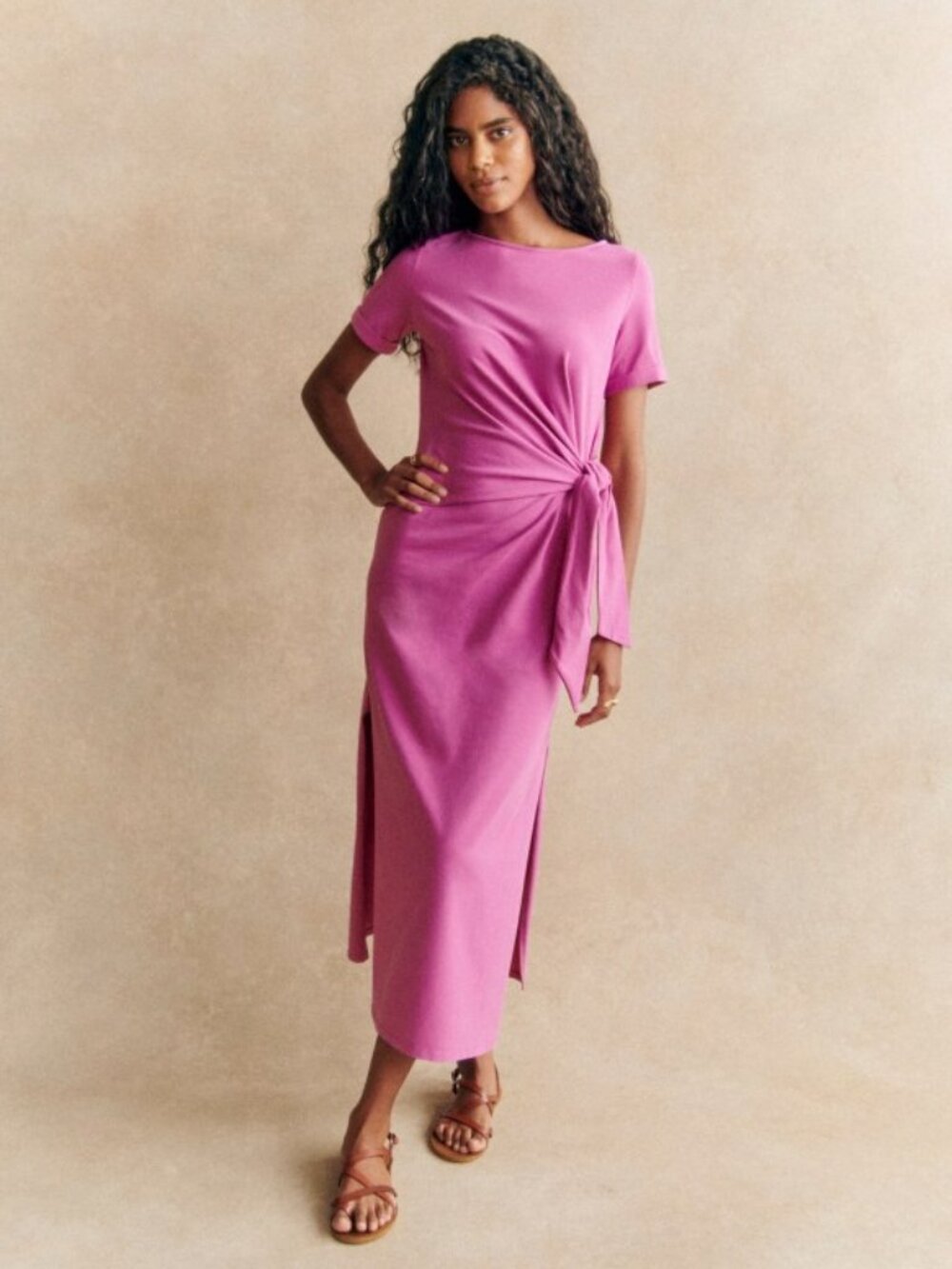 Sezane Pippa Midi Dress in Dahlia Size XS